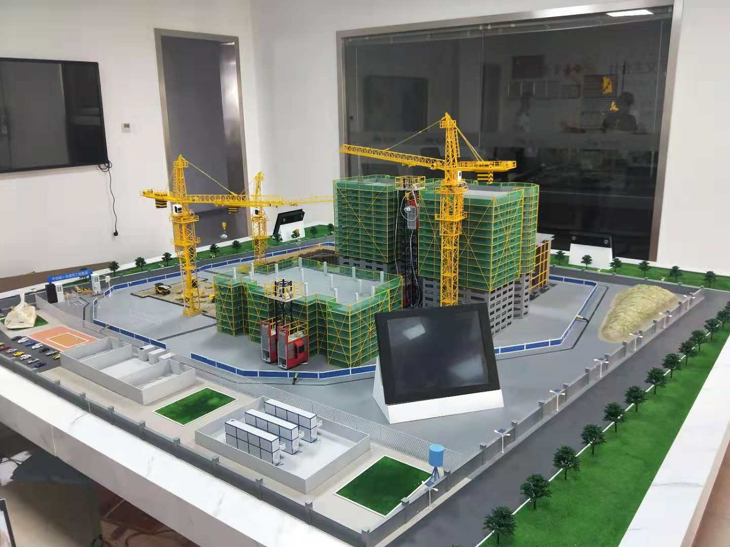 哈巴河县建筑施工场景模型